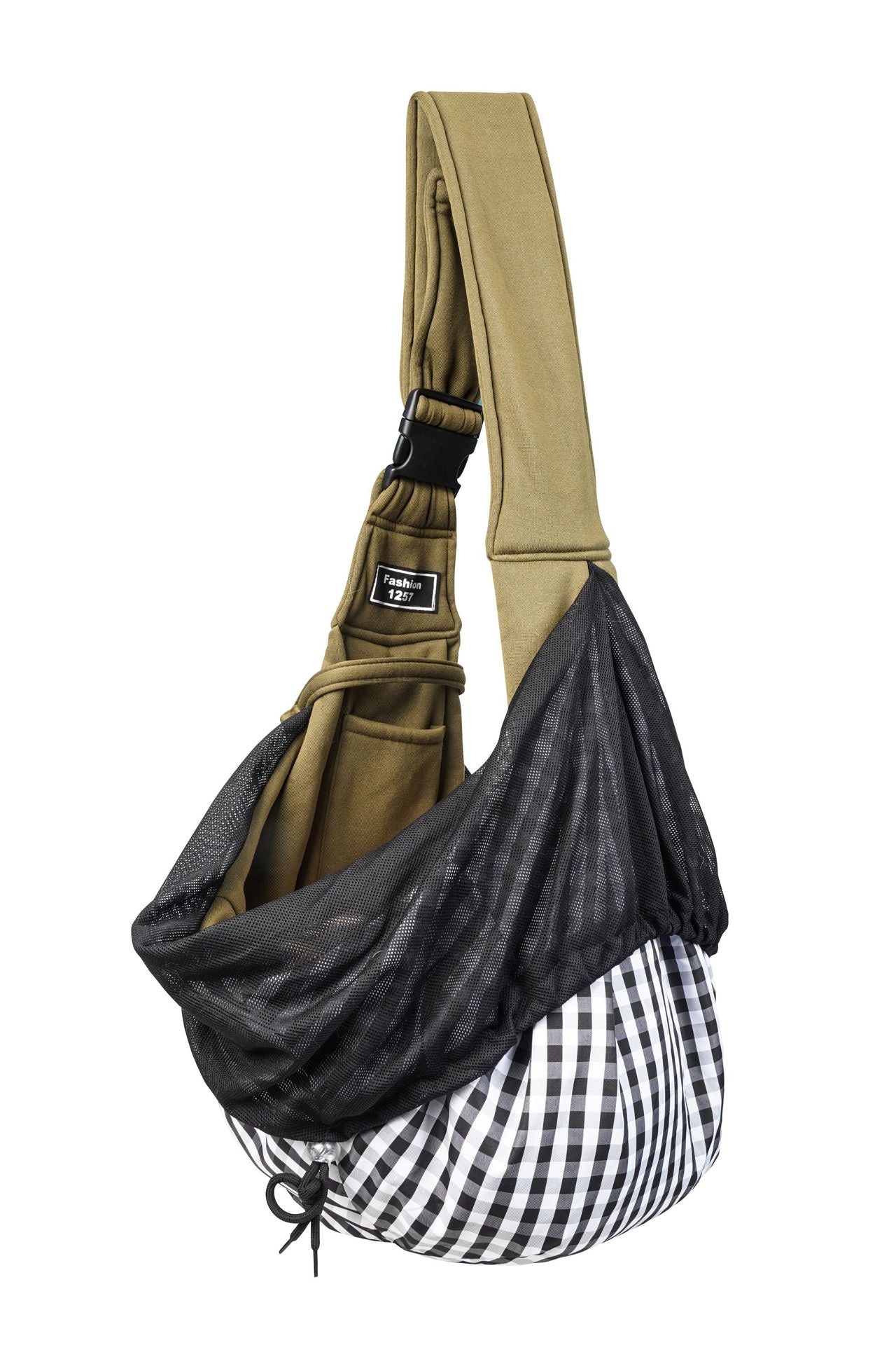 Dark Blue Breathable Pet Sling Carrier for Small Dogs & Cats - Adjustable Hands-Free Travel Pouch with Safety Leash & Pocket