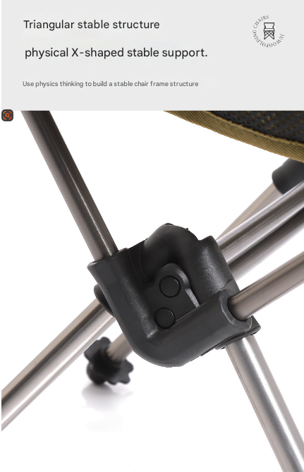 Black Lightweight Portable Folding Camping Chair - High-Back Aluminum Alloy Moon Chair with Oxford Fabric, Side Pocket & Carry Bag for Outdoor, Beach, Fishing