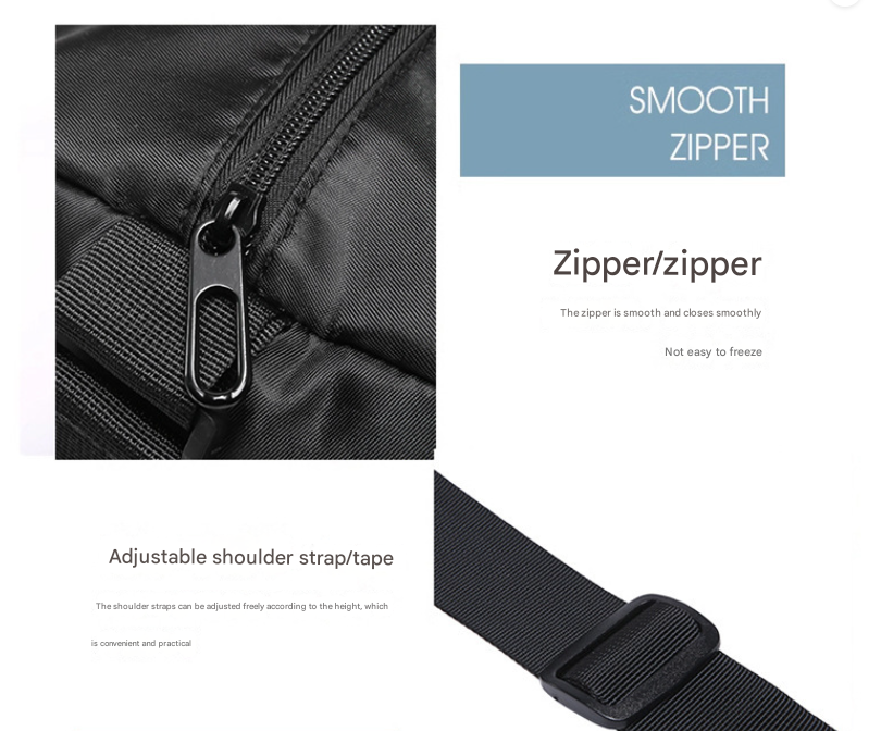 Grey Men's Large Capacity Sports Duffel Bag with Wet/Dry Separation Pocket - Travel & Gym Tote