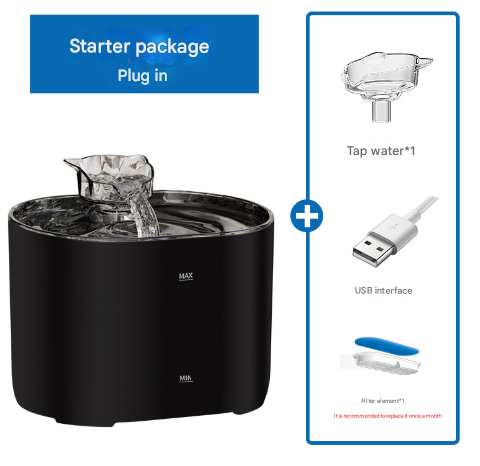 Introductory Version Automatic Pet Drinking Fountain for Cats & Dogs - Filtered Flowing Water