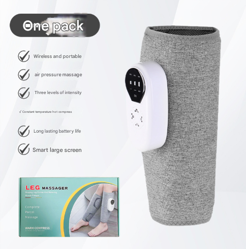 [One Pack] Three Modes + Three Vibrations + Three Heat Packs Multifunctional Electric Leg Massager with Air Wave Technology and Heat Therapy - 55x30x0.2cm