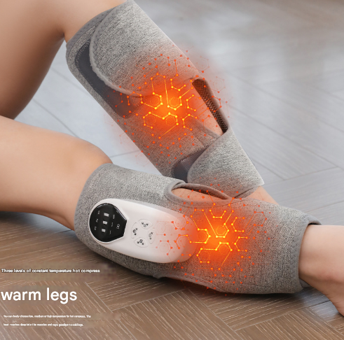 [One Pack] Three Modes + Three Vibrations + Three Heat Packs Multifunctional Electric Leg Massager with Air Wave Technology and Heat Therapy - 55x30x0.2cm