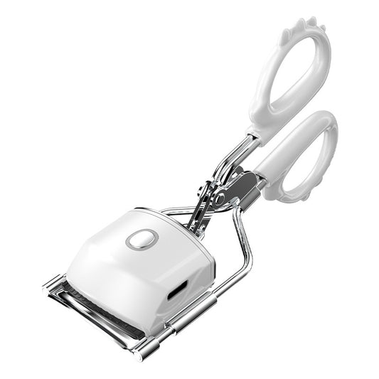 Heated Eyelash Curler with 2 Temperature Controls, Long-Lasting Curl(white)