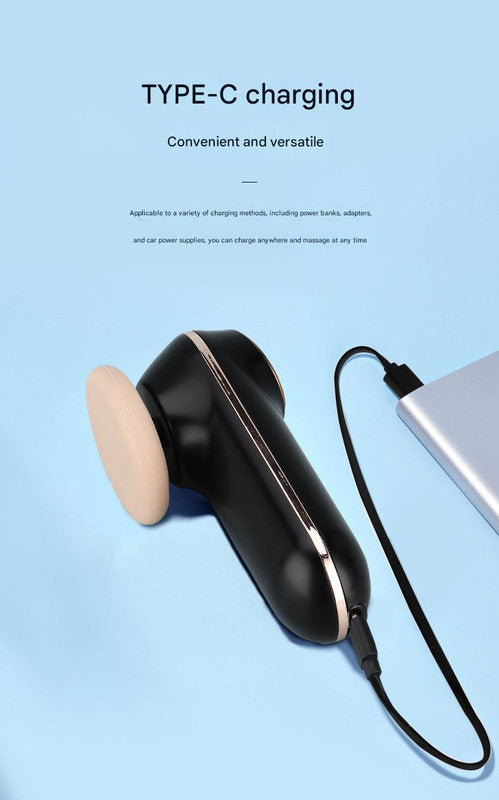 Mini Facial & Head Massager with Heat Therapy - USB-C Rechargeable, 3 Modes(Light purple)