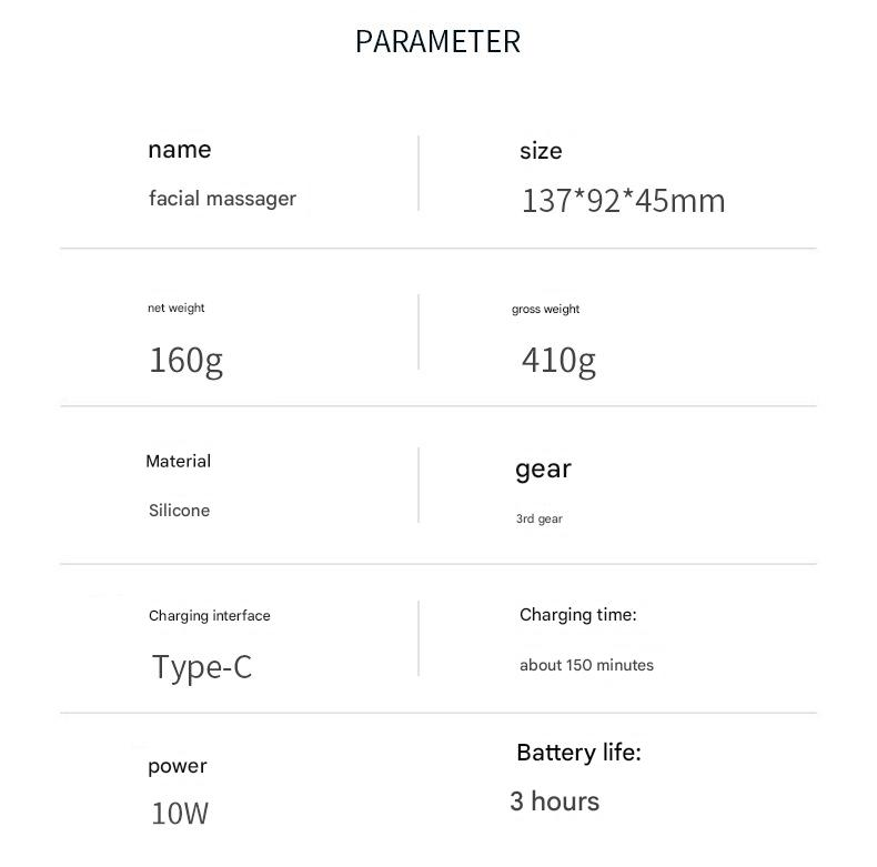 Mini Facial & Head Massager with Heat Therapy - USB-C Rechargeable, 3 Modes(Red)