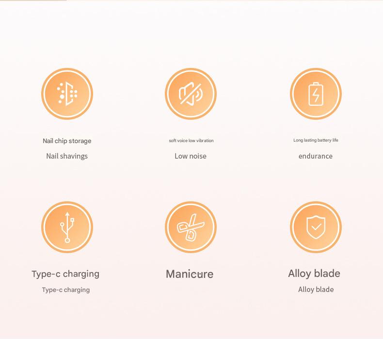 Yellow Electric Nail Clipper & Filer - 2 Speed, Low Noise, Safe for Babies (1yr+) & Adults