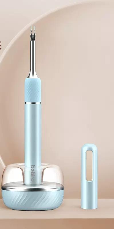 Smart Visual Ear Cleaner with HD Endoscope & Precision Tweezers - Safe for Adults & Children(Light blue)