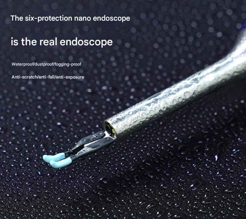 Smart Visual Ear Cleaner with HD Endoscope & Precision Tweezers - Safe for Adults & Children(Light blue)