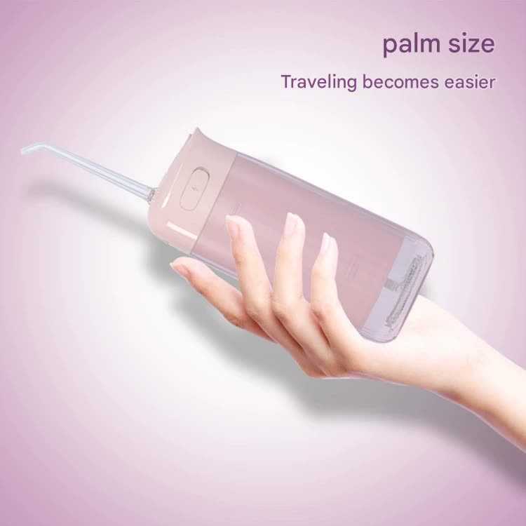 Portable Water Flosser - 70-Day Battery, 4 Modes, 5 Nozzles, IPX7 Waterproof, 200ml Telescopic Tank(Pink)