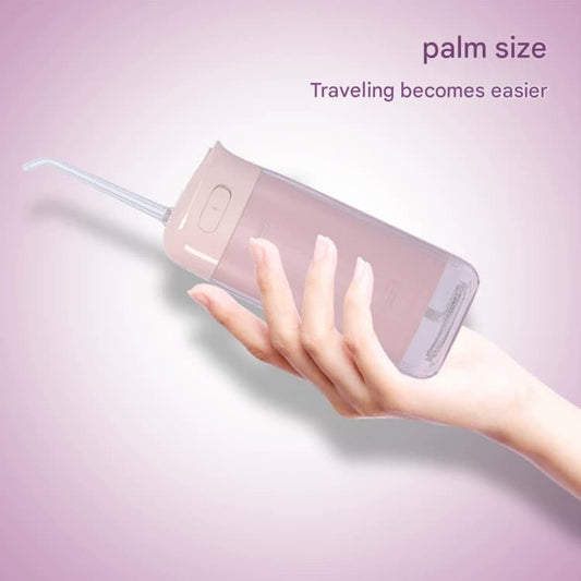 Portable Water Flosser - 70-Day Battery, 4 Modes, 5 Nozzles, IPX7 Waterproof, 200ml Telescopic Tank(Pink)