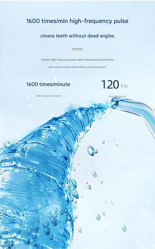 Portable Water Flosser - 70-Day Battery, 4 Modes, 5 Nozzles, IPX7 Waterproof, 200ml Telescopic Tank(Green)