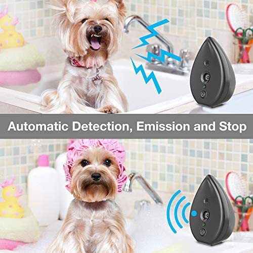Automatic Ultrasonic Dog Bark Deterrent - Up to 50ft Range, Safe Frequency Conversion, Indoor Use(black)