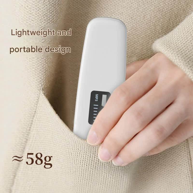 Under-Pillow Bone Conduction Sleep Sound Device - Bluetooth 5.3, TF Card, 8H Playtime & Timer(White)