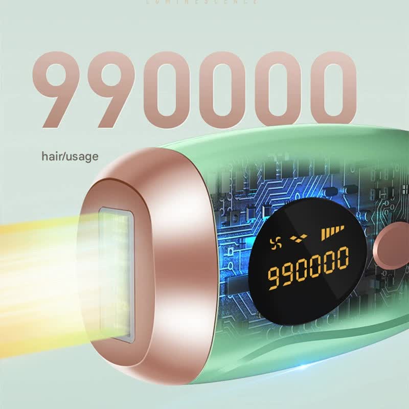 Advanced IPL Home Hair Removal System - 990K Flashes, 5 Levels, Auto/Manual Mode for Silky Skin(Pink)