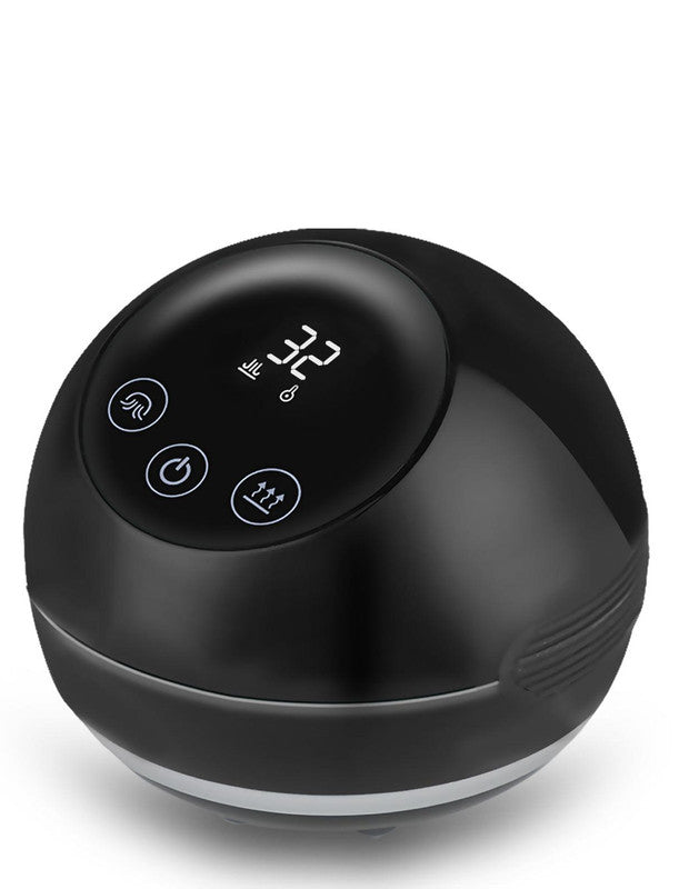 Smart Electric Cupping & Gua Sha Massager with Red Light Therapy & Magnetic Stones - 5 Levels, Rechargeable(black)