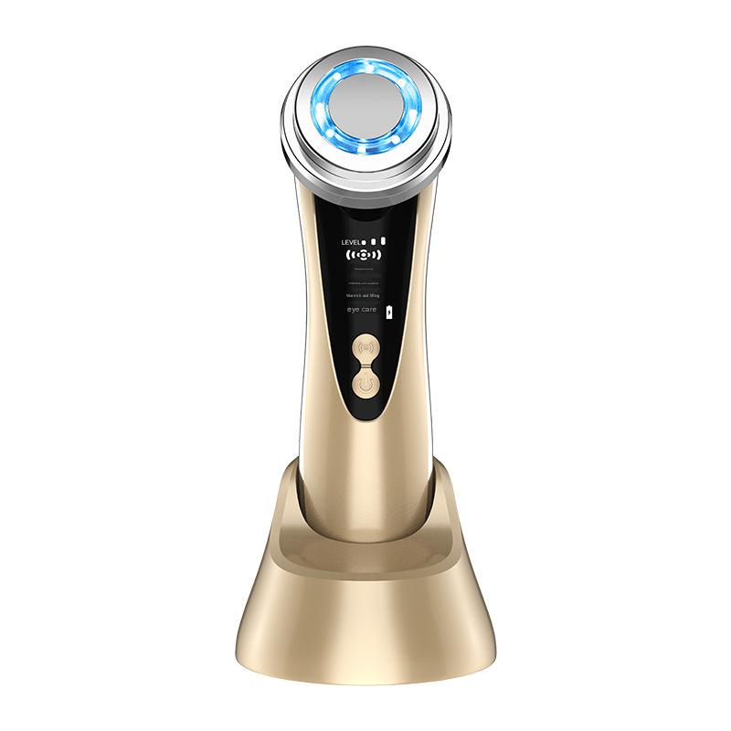 4-in-1 Facial Beauty Device - LED Light Therapy, Warm Lifting, Ion Cleansing & Eye Care(gold)