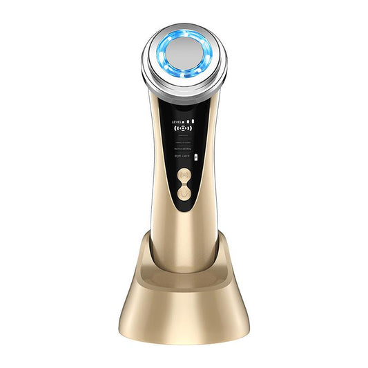 4-in-1 Facial Beauty Device - LED Light Therapy, Warm Lifting, Ion Cleansing & Eye Care(gold)