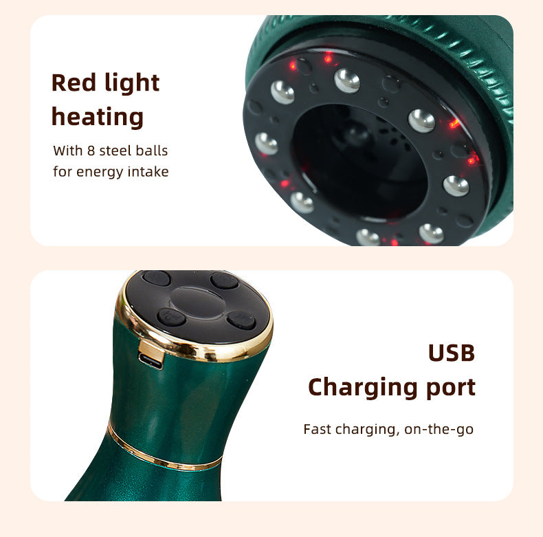 Gradient white green Portable Electric Cupping Therapy Device - Adjustable Intensity & Heat