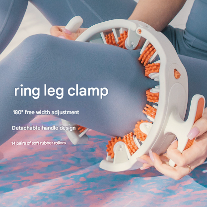 Green and White Adjustable 3D Leg & Body Roller Massager - Deep Tissue Muscle Relief for Thighs, Calves, Arms - Fascia & Cellulite Tool with Detachable Handles