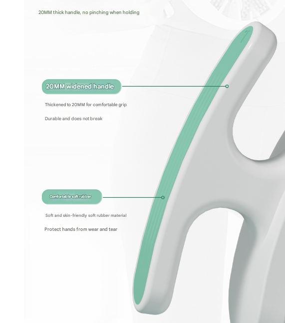 Green and White Adjustable 3D Leg & Body Roller Massager - Deep Tissue Muscle Relief for Thighs, Calves, Arms - Fascia & Cellulite Tool with Detachable Handles