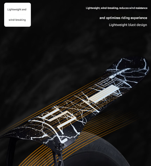 Style A Black Lightweight Bicycle Rear Mudguard - Adjustable PP5 Fender for MTB, Road & Folding Bikes (NOT for V-Brakes)