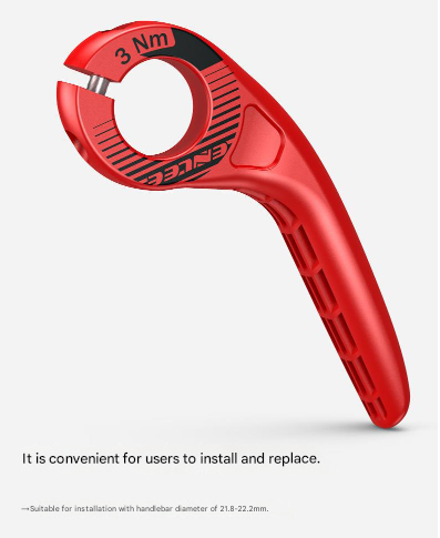 Red Ultralight Ergonomic Bike Bar Ends - High-Strength Composite Horn Grips (22.2mm)