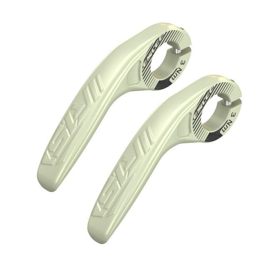 Light Green Ultralight Ergonomic Bike Bar Ends - High-Strength Composite Horn Grips (22.2mm)