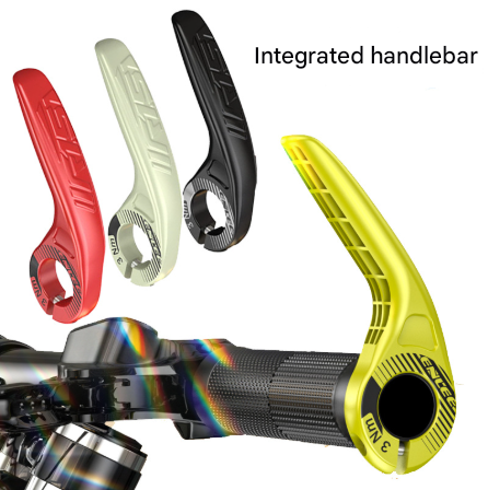 Light Green Ultralight Ergonomic Bike Bar Ends - High-Strength Composite Horn Grips (22.2mm)
