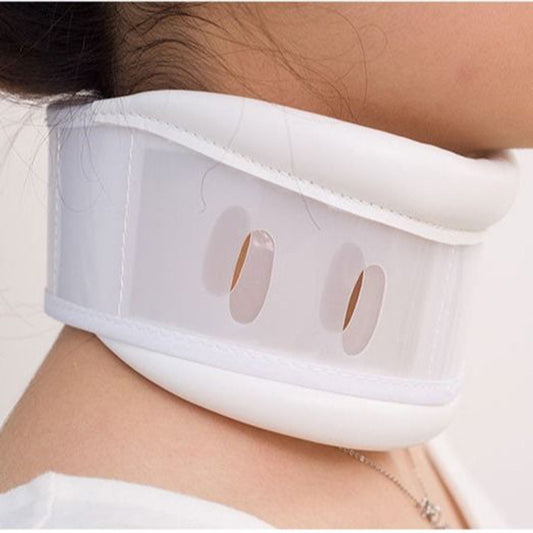 Size S White Adjustable Cervical Collar Neck Brace - Breathable Support for Pain Relief & Posture