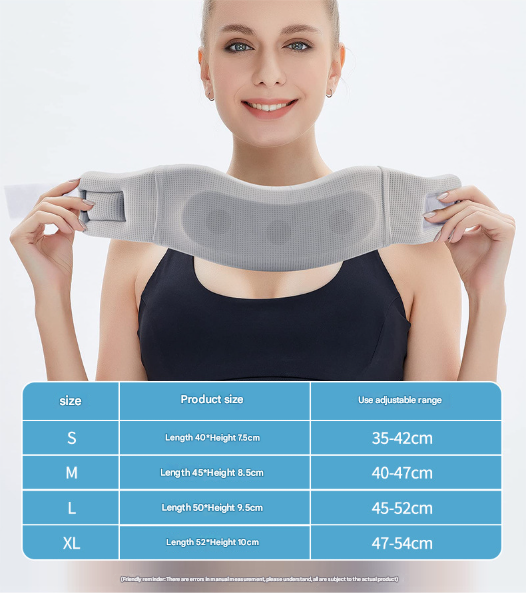 Size L Orange Ergonomic Neck Support Brace - Soft Cervical Collar for Posture Correction and Pain Relief
