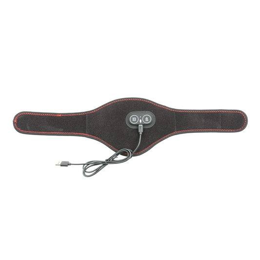 Black Heated Vibrating Neck Wrap - USB Powered Massager for Soothing Pain Relief with 3 Heat & 3 Vibration Modes