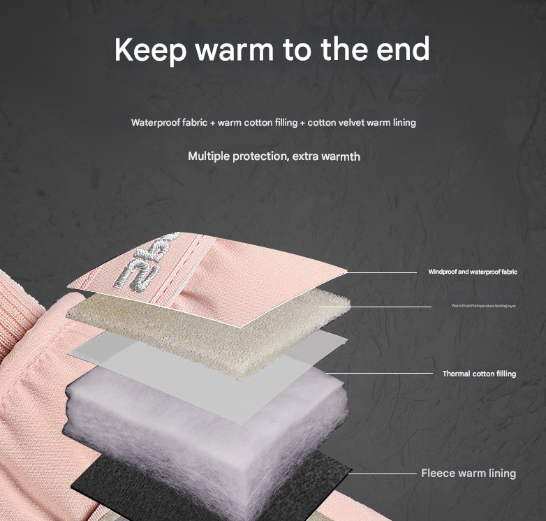 Men's Grey Top-Rated Waterproof Touchscreen Ski Gloves - Fleece-Lined for Men & Women