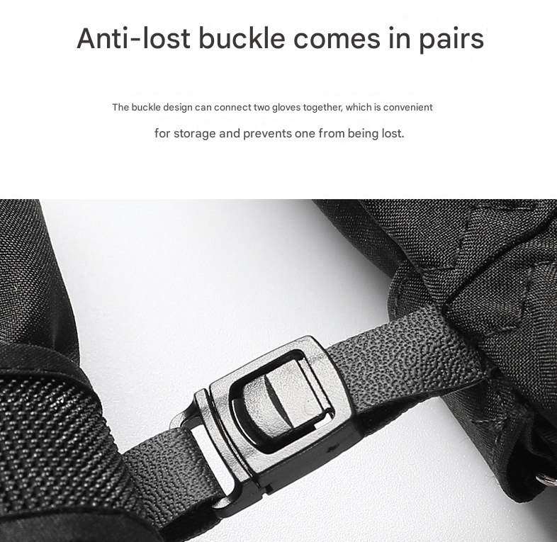 Women's White-black Color Combination Top-Rated Waterproof Touchscreen Ski Gloves - Fleece-Lined for Men & Women