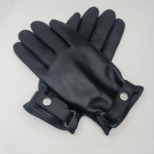 M Black Premium Men's Genuine Sheepskin Leather Driving & Cycling Gloves