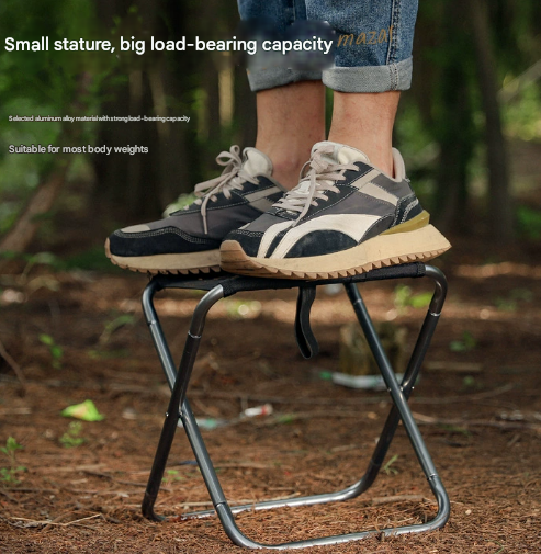 Small Red Ultralight Portable Folding Camping Stool - Compact Aluminum Chair for Hiking, Fishing & Outdoor Events