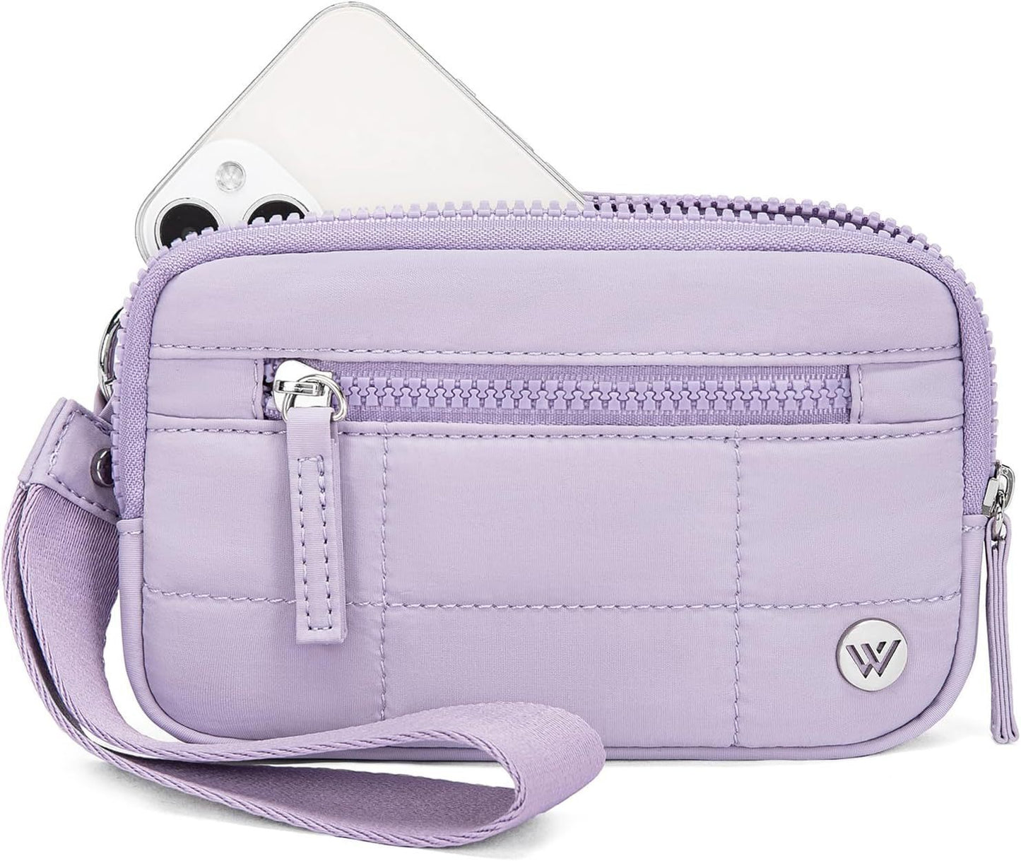 Purple Elegant WESTBRONCO Quilted Phone Bag Wallet