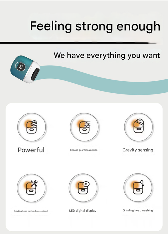 Green Smart Digital Electric Foot File - Automatic Dead Skin Remover