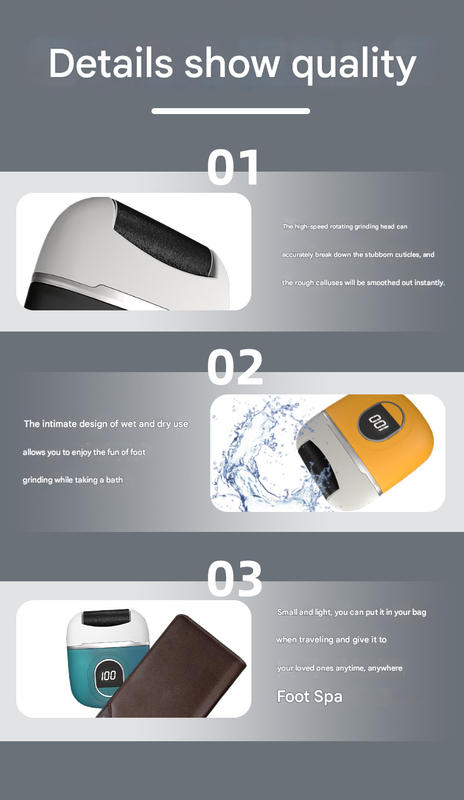 Black Smart Digital Electric Foot File - Automatic Dead Skin Remover