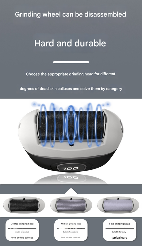 Black Smart Digital Electric Foot File - Automatic Dead Skin Remover