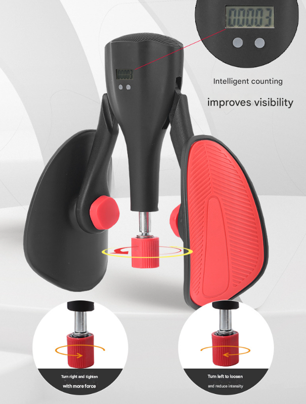Black Smart Kegel & Thigh Trainer with Digital Counter | Adjustable Resistance Pelvic Floor Strengthener for Home Workouts