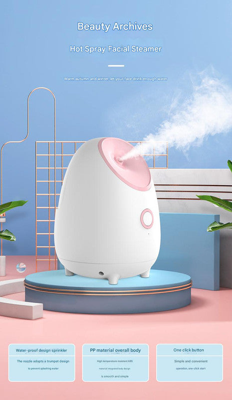 Nano Ionic Facial Steamer - Deep Hydration Hot Mist Face Steamer for Home Spa & Skincare(gold)