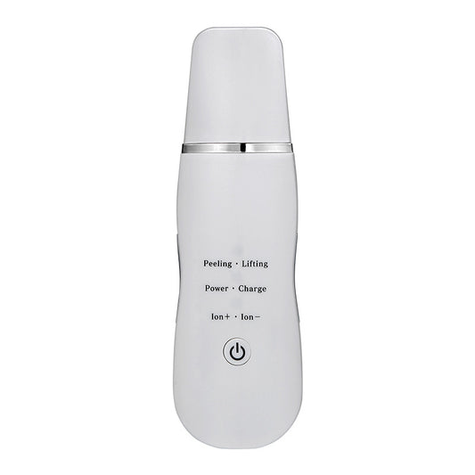 Ultrasonic Skin Scrubber - Deep Cleansing, Peeling, Lifting & Ion Infusion Facial Spatula(white)