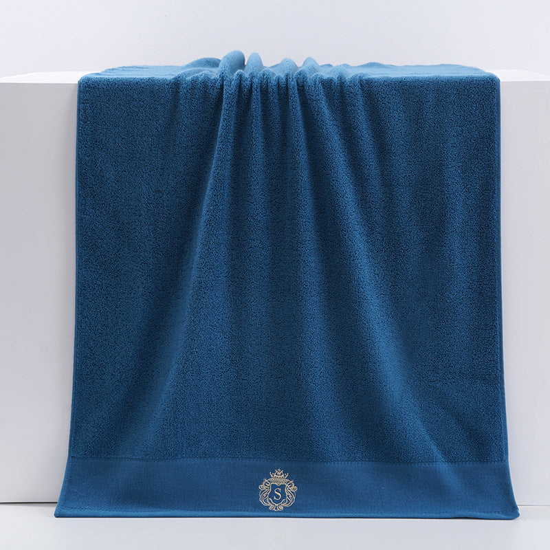 Premium Absorbent Cotton Towel Set - Soft Bath & Hand Towels with Double-Sided Plush(blue)