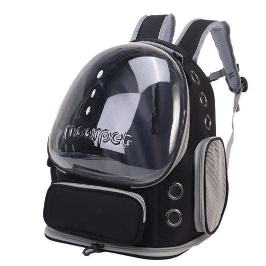Spacious Pet Carrier with Ventilation System & Water-Resistant Design(black)
