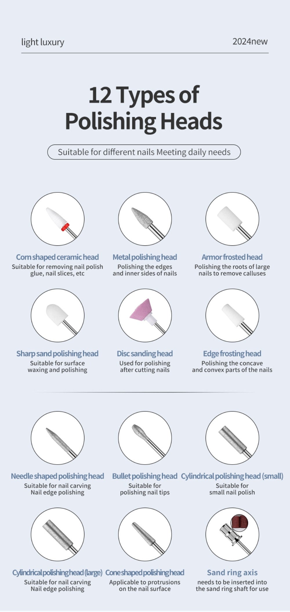 Professional Electric Nail Drill Pen Kit - 3-Speed, Bidirectional, Rechargeable Manicure & Pedicure Tool(Silver Gray)