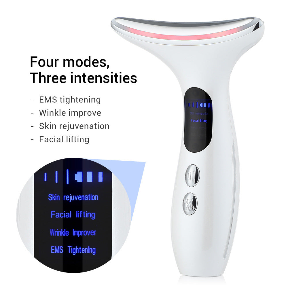 Multi-Function Neck & Face Beauty Device - 4-in-1 LED Light Therapy, EMS Lifting & Anti-Wrinkle Massager(Gradient)