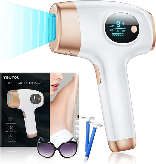 IPL Hair Removal Device - 3-in-1 Permanent Hair Reduction, Skin Rejuvenation & Acne Control(white)