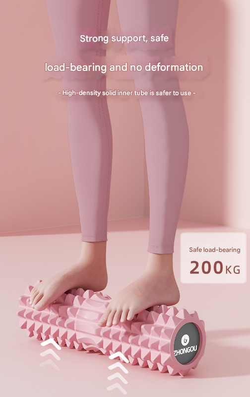 Black High-Density 3D Trigger Point Foam Roller - Solid Core Massager for Deep Tissue Muscle Recovery & Yoga