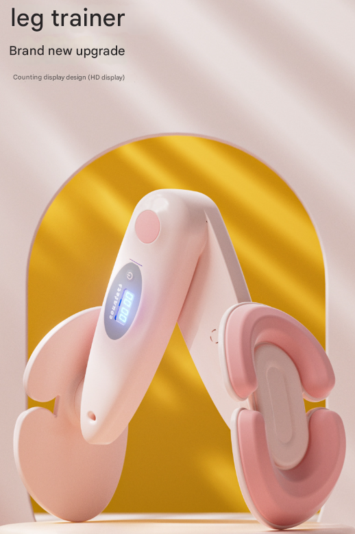 Grey Smart Kegel & Thigh Master with Digital Counter - Adjustable Pelvic Floor Trainer for Women's Home Workout