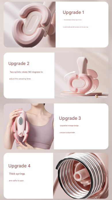 Grey Smart Kegel & Thigh Master with Digital Counter - Adjustable Pelvic Floor Trainer for Women's Home Workout